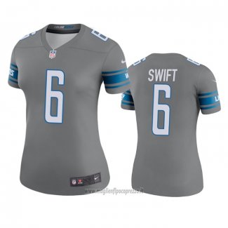 Maglia NFL Legend Donna Detroit Lions D'andre Swift Grigio Color Rush