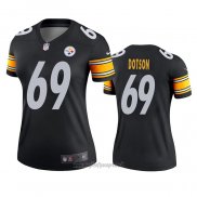 Maglia NFL Legend Donna Pittsburgh Steelers Kevin Dotson Nero