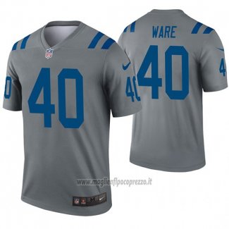 Maglia NFL Legend Indianapolis Colts 40 Spencer Ware Inverted Grigio