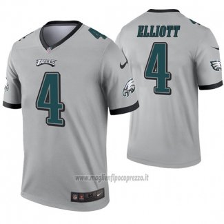 Maglia NFL Legend Philadelphia Eagles 4 Jake Elliott Inverted Grigio