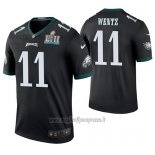 Maglia NFL Legend Philadelphia Eagles Carson Wentz Nero Super Bowl Lii Champions Color Rush