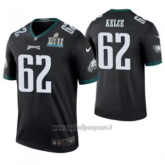 Maglia NFL Legend Philadelphia Eagles Jason Kelce Nero Super Bowl Lii Champions Color Rush