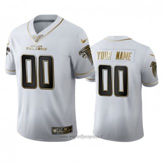 Maglia NFL Limited Atlanta Falcons Personalizzate Golden Edition Bianco