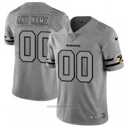 Maglia NFL Limited Baltimore Ravens Personalizzate Team Logo Gridiron Grigio