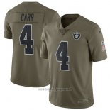 Maglia NFL Limited Bambino Las Vegas Raiders 4 Carr 2017 Salute To Service Verde