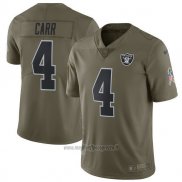 Maglia NFL Limited Bambino Las Vegas Raiders 4 Carr 2017 Salute To Service Verde