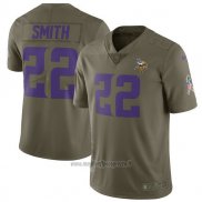 Maglia NFL Limited Bambino Minnesota Vikings 22 Smith 2017 Salute To Service Verde