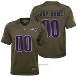 Maglia NFL Limited Bambino New England Patriots Personalizzate Salute To Service Verde