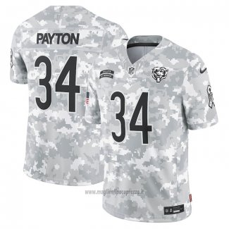 Maglia NFL Limited Chicago Bears Walter Payton 2024 Salute To Service Retired Grigio
