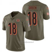 Maglia NFL Limited Cincinnati Bengals 18 A.j. Green 2017 Salute To Service Verde