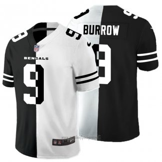 Maglia NFL Limited Cincinnati Bengals Burrow Black White Split