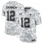 Maglia NFL Limited Dallas Cowboys Roger Staubach 2024 Salute To Service Retired Grigio