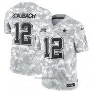Maglia NFL Limited Dallas Cowboys Roger Staubach 2024 Salute To Service Retired Grigio