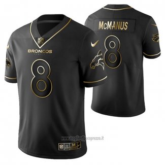 Maglia NFL Limited Denver Broncos Brandon Mcmanus Golden Edition Nero