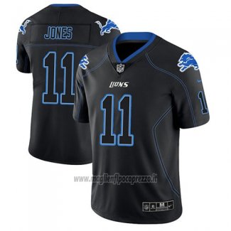 Maglia NFL Limited Detroit Lions Marvin Jones Nero Color Rush 2018 Lights Out