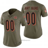 Maglia NFL Limited Donna Cincinnati Bengals Personalizzate 2017 Salute To Service Verde