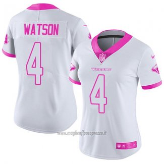 Maglia NFL Limited Donna Houston Texans 4 Deshaun Watson Bianco