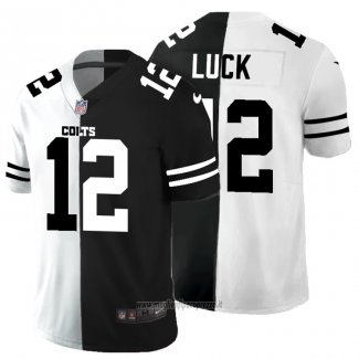 Maglia NFL Limited Indianapolis Colts Luck White Black Split