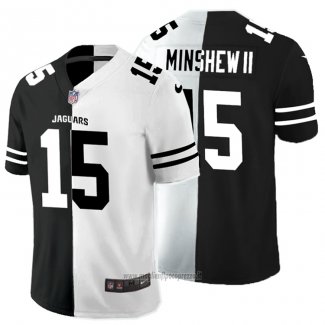 Maglia NFL Limited Jacksonville Jaguars Minshew Ii Black White Split