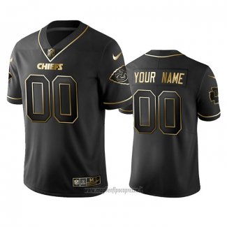Maglia NFL Limited Kansas City Chiefs Personalizzate Golden Edition Nero