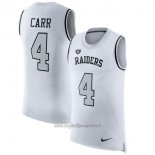 Maglia NFL Limited Las Vegas Raiders Senza Maniche 4 Carr Bianco