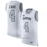 Maglia NFL Limited Las Vegas Raiders Senza Maniche 4 Carr Bianco