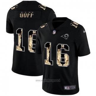 Maglia NFL Limited Los Angeles Rams Goff Statue Of Liberty Fashion Nero