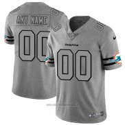 Maglia NFL Limited Miami Dolphins Personalizzate Team Logo Gridiron Grigio
