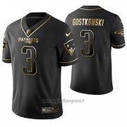Maglia NFL Limited New England Patriots Stephen Gostkowski Golden Edition Nero