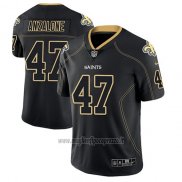 Maglia NFL Limited New Orleans Saints Alex Anzalone Saints Nero Color Rush 2018 Lights Out