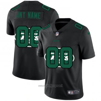Maglia NFL Limited New York Jets Personalizzate Logo Dual Overlap Nero