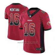 Maglia NFL Limited San Francisco 49ers Joe Montana Rosso 2018 Rush Drift Fashion