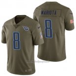 Maglia NFL Limited Tennessee Titans 8 Marcus Mariota 2017 Salute To Service Verde