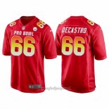 Maglia NFL Pro Bowl Pittsburgh Steelers 66 David Decastro AFC 2018 Rosso