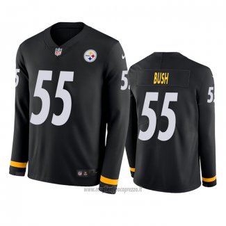 Maglia NFL Therma Manica Lunga Pittsburgh Steelers Devin Bush Nero