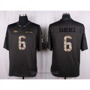 Maglia NFL Anthracite Denver Broncos Sanchez Apagado Salute To Service 2016 Grigio