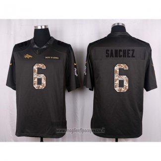 Maglia NFL Anthracite Denver Broncos Sanchez Apagado Salute To Service 2016 Grigio