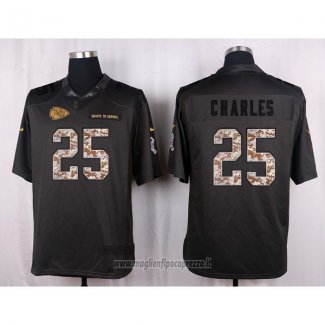 Maglia NFL Anthracite Kansas City Chiefs Charles 2016 Salute To Service