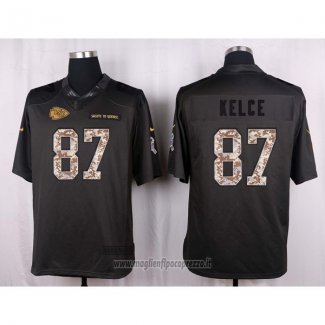 Maglia NFL Anthracite Kansas City Chiefs Kelce 2016 Salute To Service