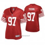 Maglia NFL Donna San Francisco 49ers Bryant Young Pro Line Rosso