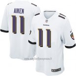 Maglia NFL Game Baltimore Ravens Aiken Bianco