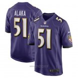 Maglia NFL Game Baltimore Ravens Otaro Alaka 51 Viola