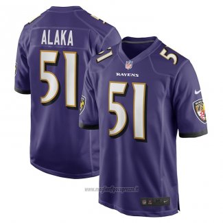 Maglia NFL Game Baltimore Ravens Otaro Alaka 51 Viola