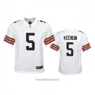 Maglia NFL Game Bambino Cleveland Browns Case Keenum 2020 Bianco