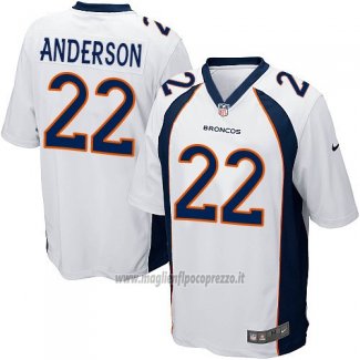 Maglia NFL Game Bambino Denver Broncos Anderson Bianco