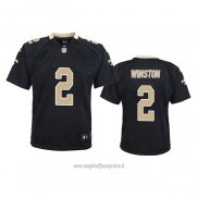 Maglia NFL Game Bambino New Orleans Saints Jameis Winston Nero