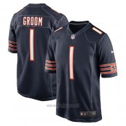 Maglia NFL Game Chicago Bears Number 1 Groom Blu
