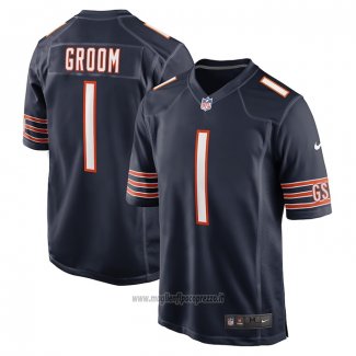 Maglia NFL Game Chicago Bears Number 1 Groom Blu