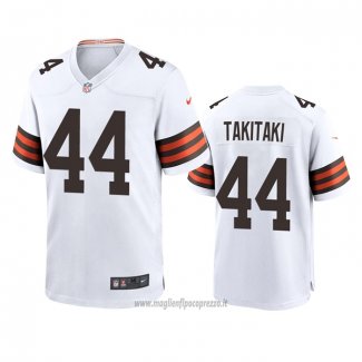Maglia NFL Game Cleveland Browns Sione Takitaki 2020 Bianco