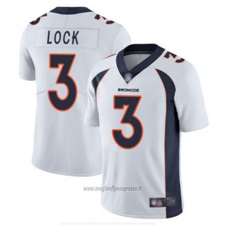 Maglia NFL Game Denver Broncos 3 Drew Lock Bianco